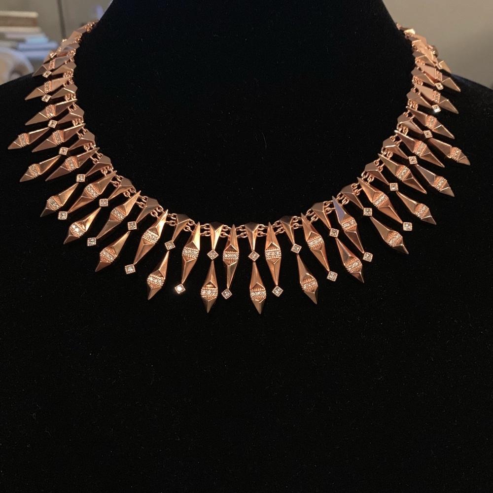 NWT Kendra Scott Statement Necklace CiCi in Rose Gold